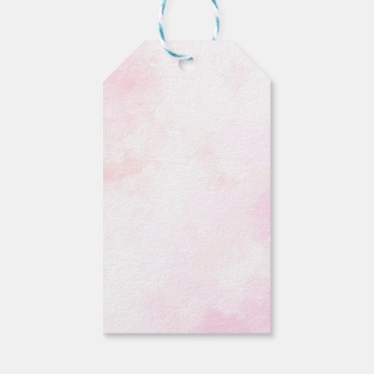 妖精の女の子の誕生日パーティーサンキューユユーラベル ギフトタグ (裏面)