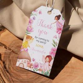 妖精の女の子の誕生日パーティーサンキューユユーラベル ギフトタグ