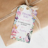 妖精の女の子の誕生日パーティーサンキューユユーラベル ギフトタグ