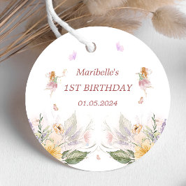 妖精の女の子の誕生日パーティー フェイバータグ