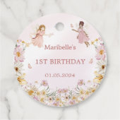 妖精の女の子の誕生日パーティー フェイバータグ (裏面)