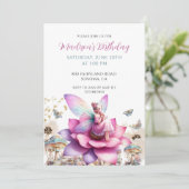 妖精の女の子の誕生日魅惑の森 招待状 (スタンド正面)