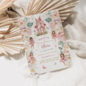 妖精の女の子の誕生日 ファンタジー フラワー 招待状