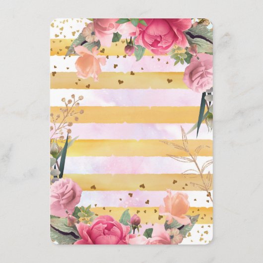 妖精の女の子の赤ちゃんシャワー本のリクエスト エンクロージャーカード (裏面)