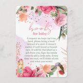 妖精の女の子の赤ちゃんシャワー本のリクエスト エンクロージャーカード (正面)