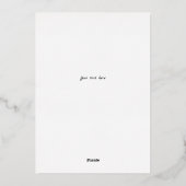 妖精の女の子の踊りで月明かり 箔招待状 (裏面)