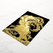 妖精の女の子の踊りで月明かり 箔招待状 (回転した状態)