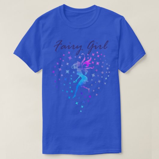 妖精の女の子ハートスターラブ妖精妖精ヴィンテージファ Tシャツ (デザイン正面)