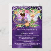 妖精の女の子魔法グリッタートロピカルガーデンきらめく 招待状 (正面)