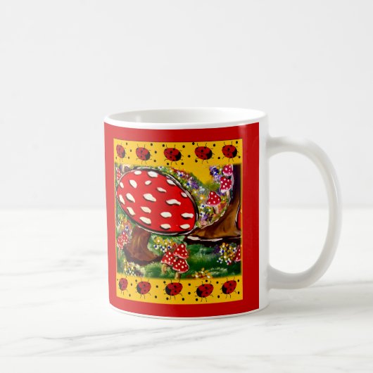 妖精の女性のバグ コーヒーマグカップ (右)