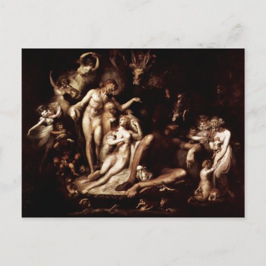 妖精の女王チタニアの覚醒はヒュッリによる ポストカード (正面)