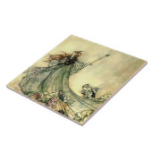 「妖精の女王」アーサー・ラクハム タイル (側面)