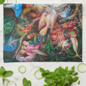 妖精の好む人、ジョン・アンスト・フィッツジェラルド キッチンタオル (折り畳み)