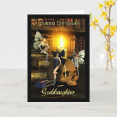 妖精の妖精のライト – 妖精の誕生日カード カード (黄色い花)