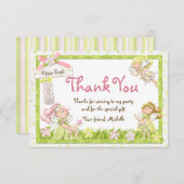 妖精の妖精の誕生会のサンキューカード サンキューカード (正面/裏面)