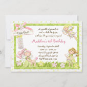 妖精の妖精の誕生日のパーティの招待状 招待状 (正面)