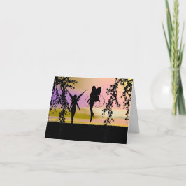 妖精の姉妹のメッセージカード カード