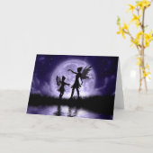 妖精の姉妹の挨拶状 カード (黄色い花)