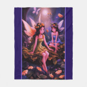 妖精の姉妹 フリースブランケット (正面)