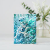 妖精の子とよくはしゃぐホッキョクグマ ポストカード (スタンド正面)