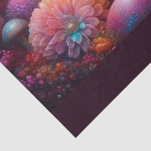 妖精の子猫のキノコ茶ファンタジーアートの切り離し 薄葉紙 (詳細)