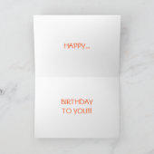 妖精の子猫の誕生日カード カード (内部)