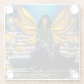 妖精の守護犬 ガラスコースター (裏面)