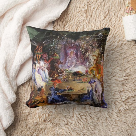 妖精の宴会の木の妖精 クッション (ブランケット)