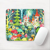 妖精の家とキノコ マウスパッド (マウス)