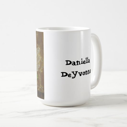 妖精の寺院、ファンタジーの妖精の子猫のコーヒーマフ コーヒーマグカップ (正面右)