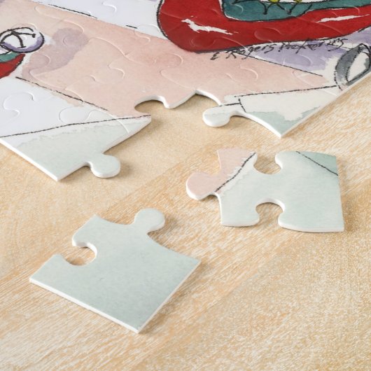 妖精の小妖精や小人の女の子のクリスマスのパズル ジグソーパズル (側面)