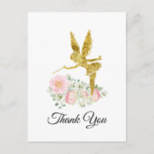 妖精の少女のサンキューカード インビテーションポストカード (正面)