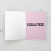 妖精の少女の誕生日グリーティングカード カード (内部)