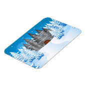 妖精の尾の城の冬 マグネット (左側)