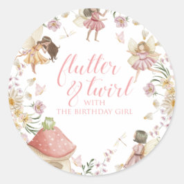 妖精の山花誕生日 ラウンドシール