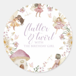 妖精の山花誕生日 ラウンドシール