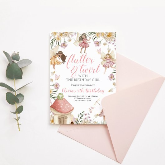 妖精の山花誕生日 招待状