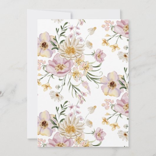 妖精の山花誕生日 招待状 (裏面)