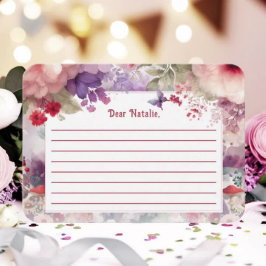 妖精の希望タイムカプセル最初の誕生日パーティー ノートカード