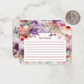 妖精の希望タイムカプセル最初の誕生日パーティー ノートカード (正面/裏面インサイチュ)