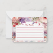 妖精の希望タイムカプセル最初の誕生日パーティー ノートカード (正面)