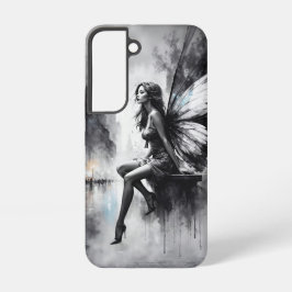 妖精の幻想的な雨の夜の街 夢の世界 SAMSUNG GALAXY S22ケース