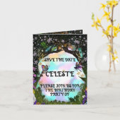 妖精の幻想的な魔法の森 カード (黄色い花)