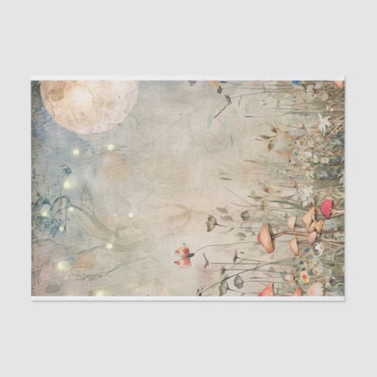 妖精の庭のデコパージュのエーテルの月明かり 薄葉紙 (正面)