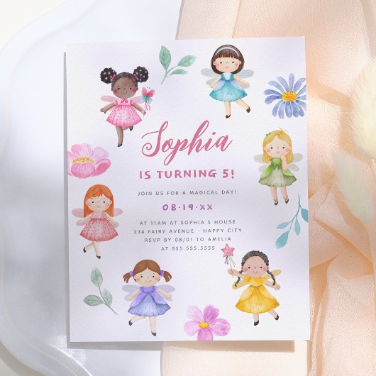 妖精の庭のフラワーガール予算誕生日パーティー