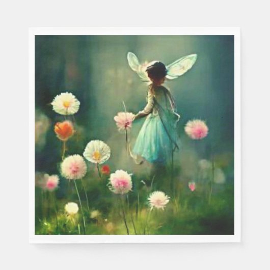 妖精の庭の切り離し スタンダードランチョンナプキン (正面)