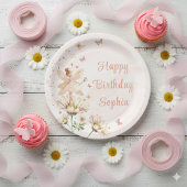 妖精の庭の女の子の誕生日パーティー ペーパープレート