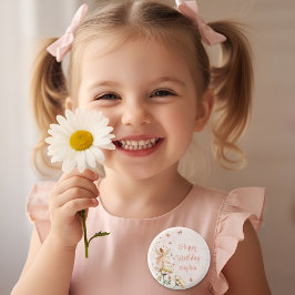 妖精の庭の女の子の誕生日パーティー 缶バッジ