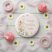 妖精の庭の女の子の誕生日パーティー 缶バッジ
