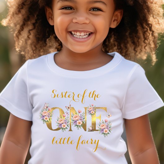 妖精の庭の姉妹1歳の誕生日パーティー Tシャツ